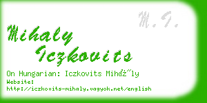 mihaly iczkovits business card